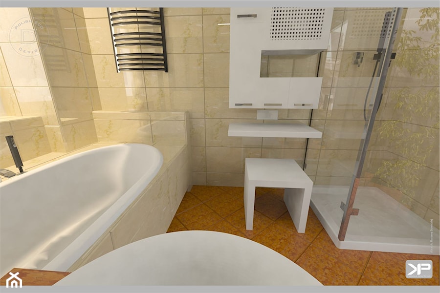 Łazienka prywatna z wanną i prysznicem - zdjęcie od KP Produkcja Archi-Tektury