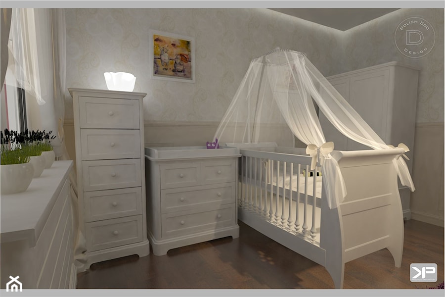 Pokój dziecięcy klasyczny w kolorach biel, brąz, beż - zdjęcie od KP Produkcja Archi-Tektury
