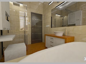 Łazienka prywatna z wanną i prysznicem - zdjęcie od KP Produkcja Archi-Tektury
