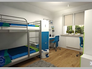 Pokój dla dwóch chłopców 13,4 m2 – Warszawa Białołęka - zdjęcie od KP Produkcja Archi-Tektury