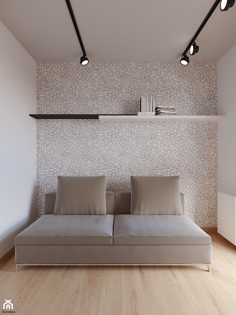 Apartament z ażurową kuchnią - Biuro, styl minimalistyczny - zdjęcie od Xicorra Living - Homebook