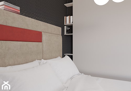 Apartament z ażurową kuchnią - Sypialnia, styl minimalistyczny - zdjęcie od Xicorra Living