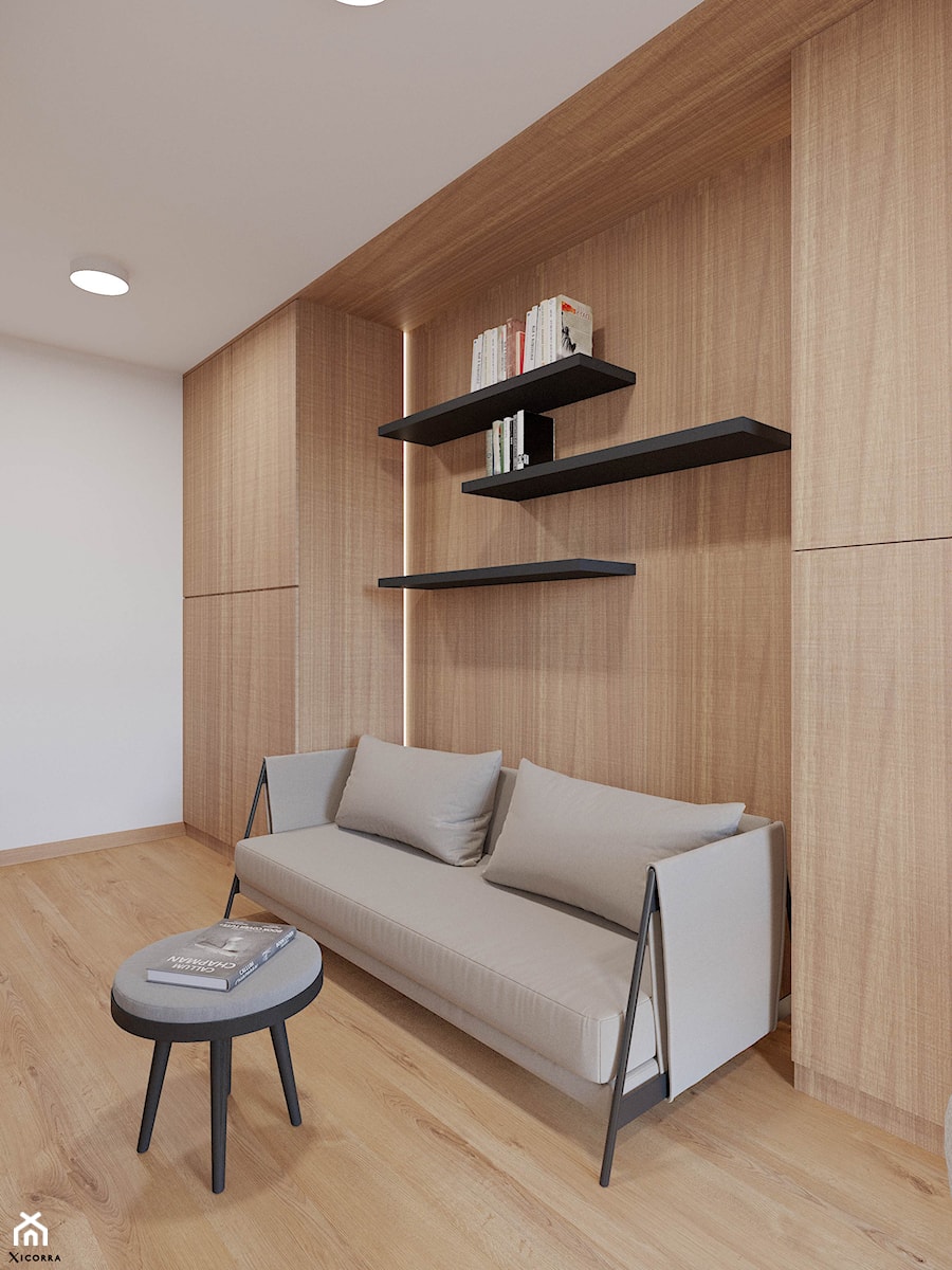 Apartament z ażurową kuchnią - Biuro, styl minimalistyczny - zdjęcie od Xicorra Living