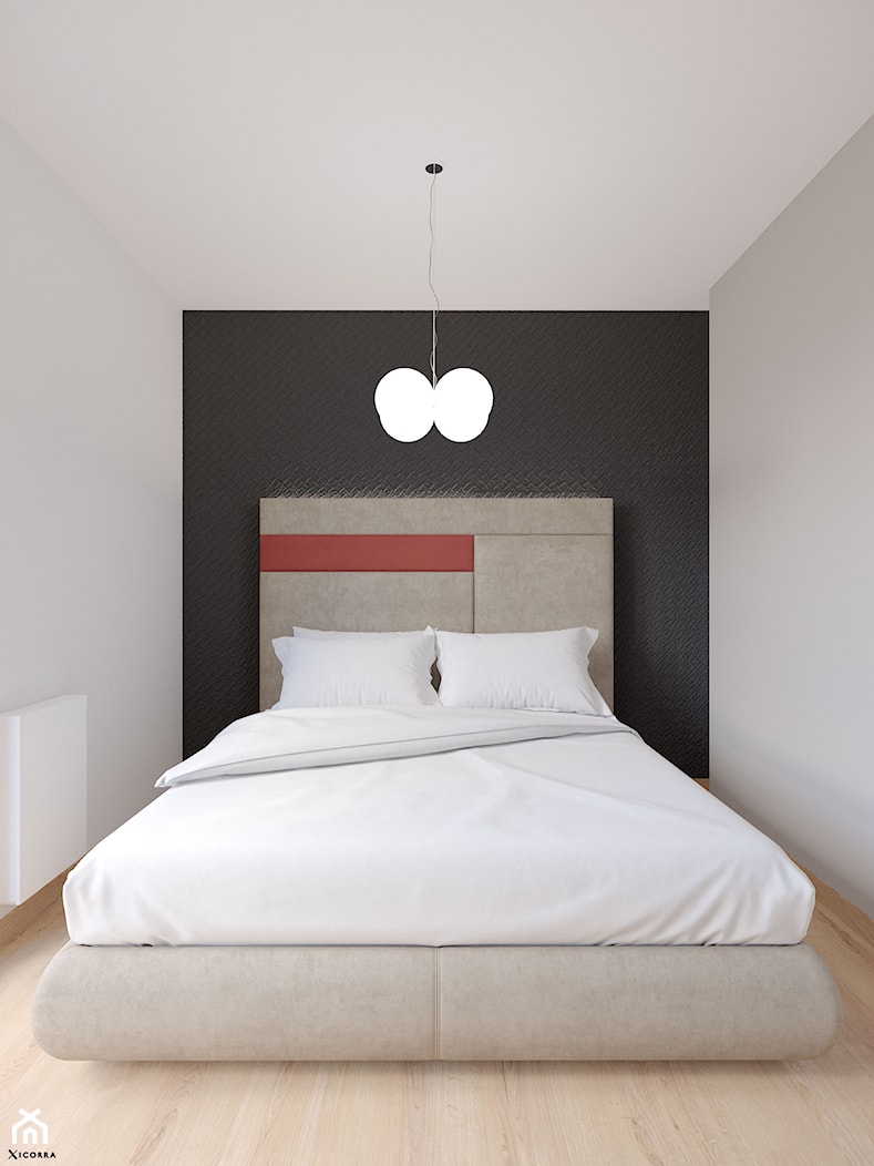 Apartament z ażurową kuchnią - Sypialnia, styl minimalistyczny - zdjęcie od Xicorra Living - Homebook