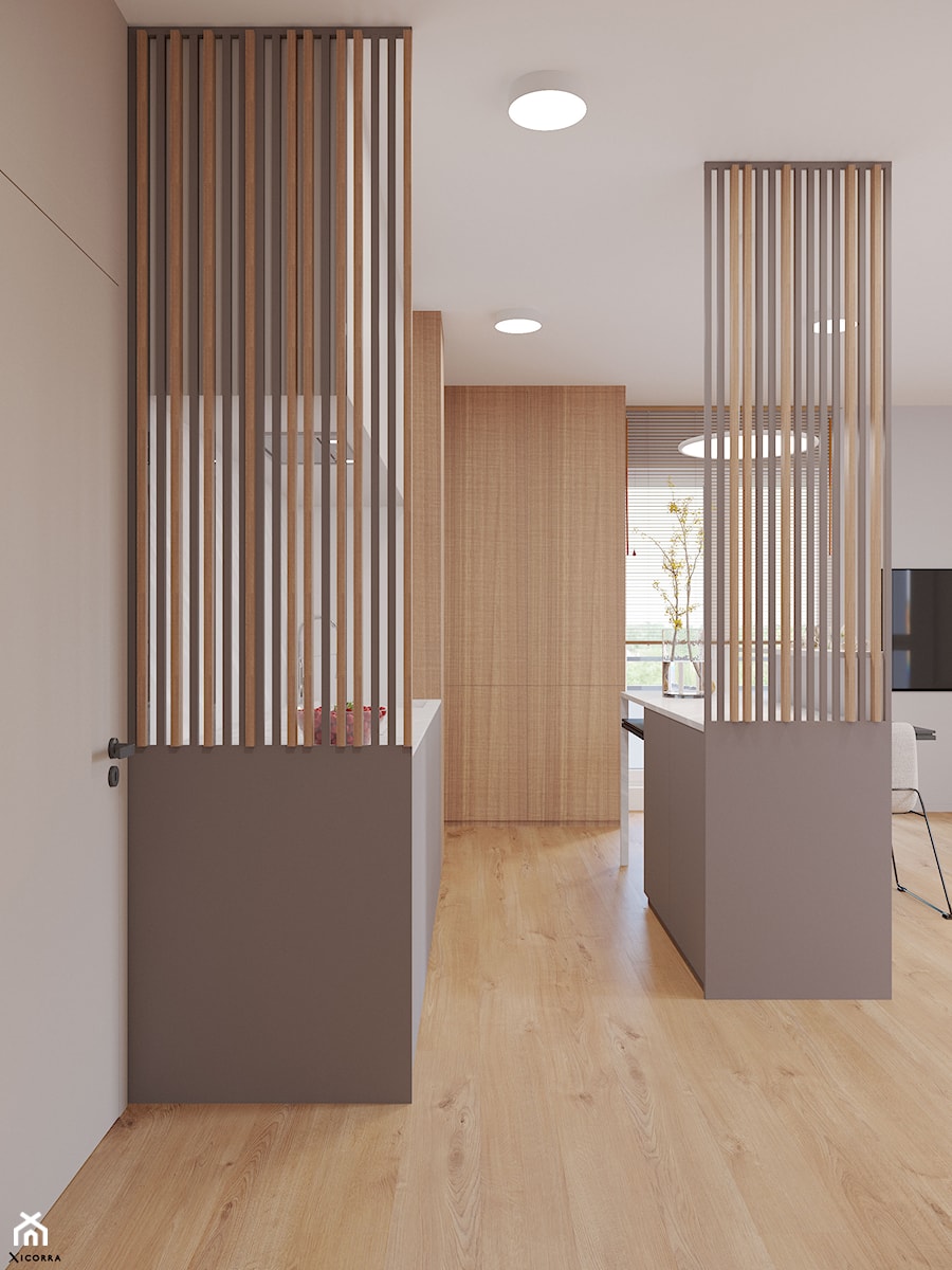 Apartament z ażurową kuchnią - Kuchnia, styl minimalistyczny - zdjęcie od Xicorra Living