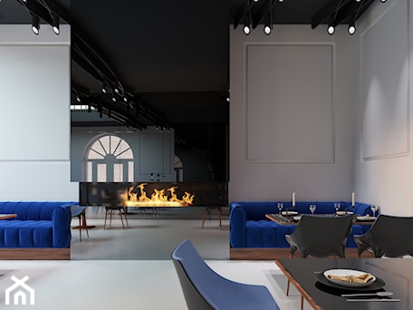 Aranżacje wnętrz - Wnętrza publiczne: Restauracja z lustrzanym kominkiem - Xicorra Living. Przeglądaj, dodawaj i zapisuj najlepsze zdjęcia, pomysły i inspiracje designerskie. W bazie mamy już prawie milion fotografii!