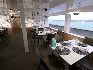 JACHT - Azalea Cruize - Duża biała jadalnia jako osobne pomieszczenie, styl nowoczesny - zdjęcie od oshi pracownia projektowa