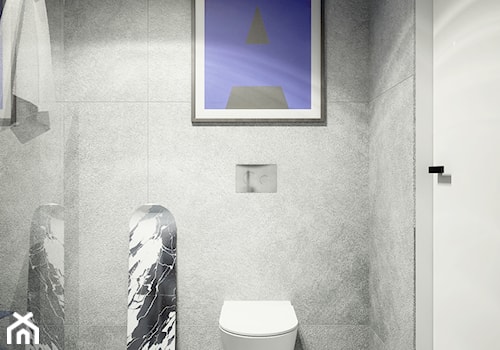 Dom po miastem - Mała na poddaszu bez okna łazienka, styl nowoczesny - zdjęcie od oshi pracownia projektowa