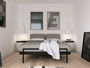 dom Łódź - Średnia biała sypialnia, styl nowoczesny - zdjęcie od oshi pracownia projektowa