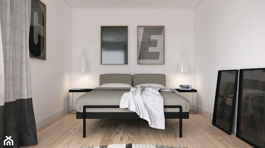 dom Łódź - Średnia biała sypialnia, styl nowoczesny - zdjęcie od oshi pracownia projektowa