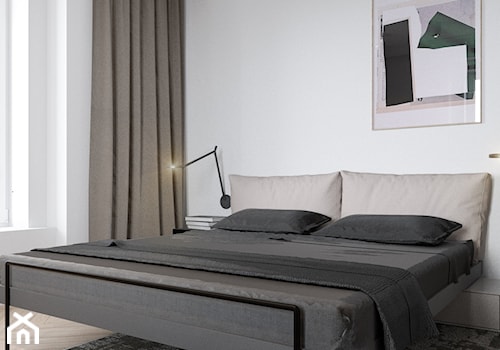Średnia biała sypialnia, styl nowoczesny - zdjęcie od oshi pracownia projektowa