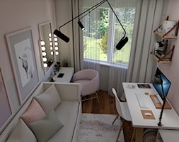Projekt pokoju dla nastolatki z nutą różu - Salon, styl skandynawski - zdjęcie od Bello Arti Agata Michalak - Homebook