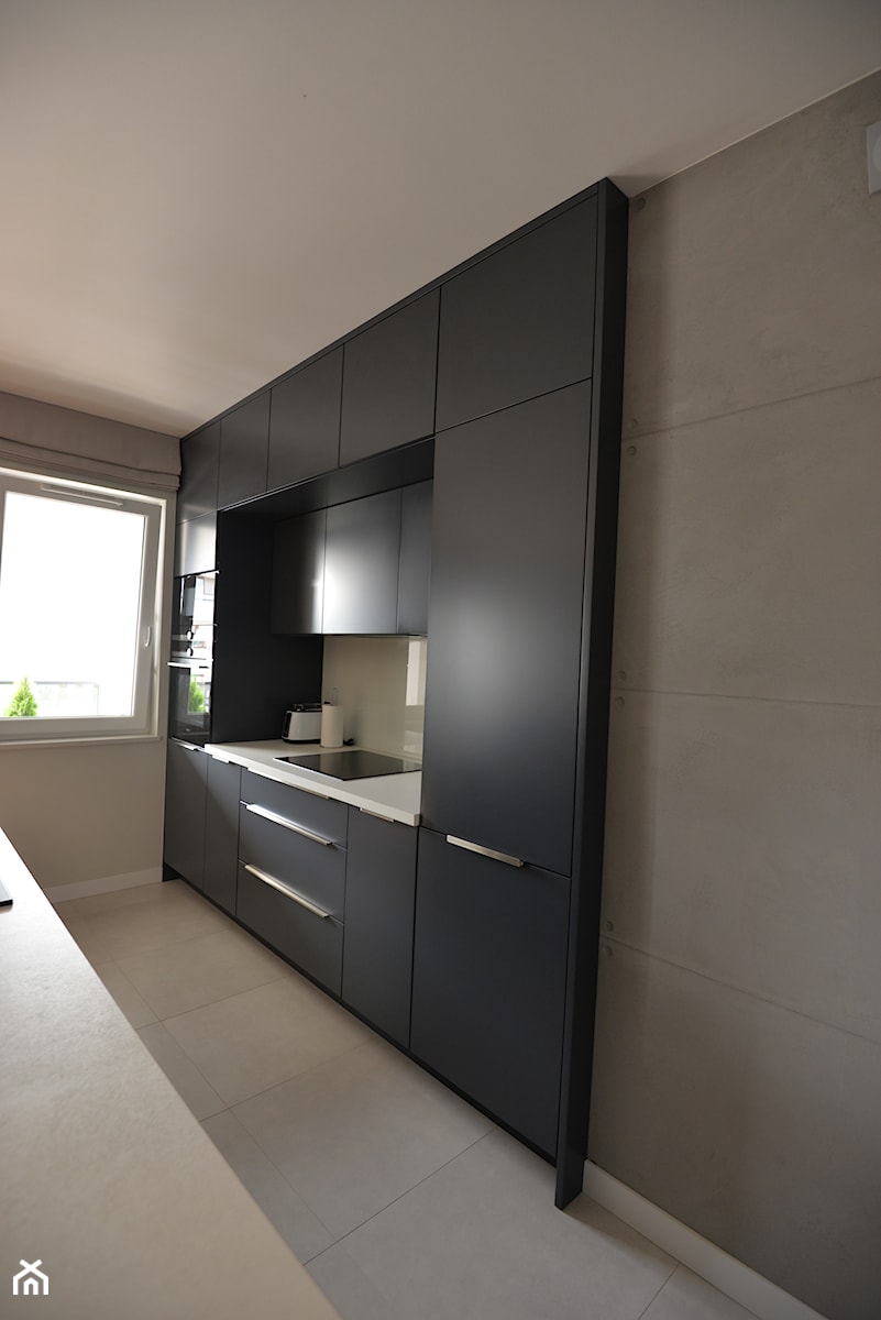 Projekt mieszkania w nowoczesnym stylu z akcentami betonu - zdjęcie od Bello Arti Agata Michalak