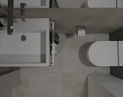 Mini łazienka / wc dla gości z dużym lustrem - Łazienka, styl nowoczesny - zdjęcie od Bello Arti Agata Michalak - Homebook