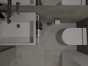 Mini łazienka / wc dla gości z dużym lustrem - Łazienka, styl nowoczesny - zdjęcie od Bello Arti Agata Michalak