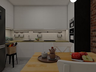 Projekt salonu z kuchnią 
