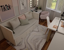 Projekt pokoju dla nastolatki z nutą różu - Pokój dziecka, styl nowoczesny - zdjęcie od Bello Arti Agata Michalak - Homebook