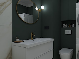 Łazienka w nowoczesnym stylu z akcentem kolorystycznym