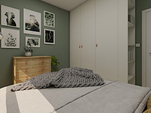 Zielona sypialnia z plakatami - zdjęcie od Bello Arti Agata Michalak