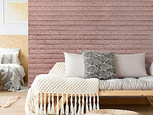 Kamień dekoracjny - Średnia biała sypialnia, styl skandynawski - zdjęcie od BRUK-BET