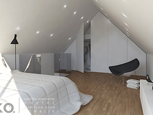 Aranżacja poddasza - Sypialnia, styl minimalistyczny - zdjęcie od Ko. autorska pracownia wnętrz Katarzyna Anna Kowalik
