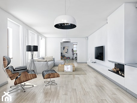 Aranżacje wnętrz - Salon: apartament w Sopocie - Duży biały salon, styl nowoczesny - ARCHMONDO. Przeglądaj, dodawaj i zapisuj najlepsze zdjęcia, pomysły i inspiracje designerskie. W bazie mamy już prawie milion fotografii!