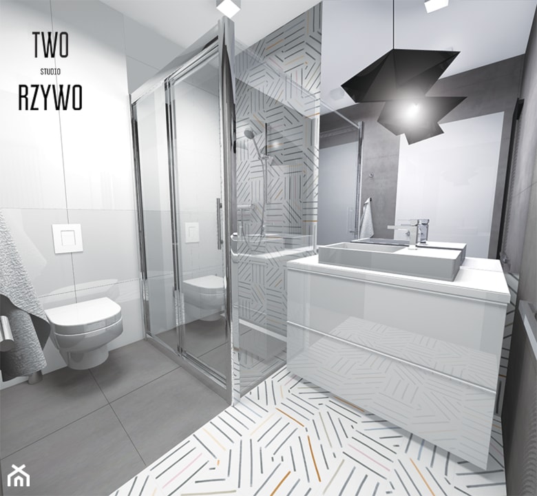 Łazienka w mieszkaniu 50m2 - zdjęcie od TWORZYWO studio