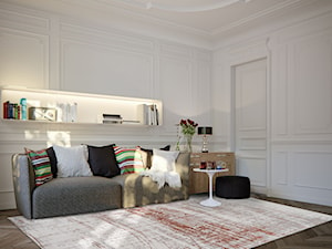 Designerski naturalny dywan nowoczesny - miedziano biały - zdjęcie od CARPETS & MORE