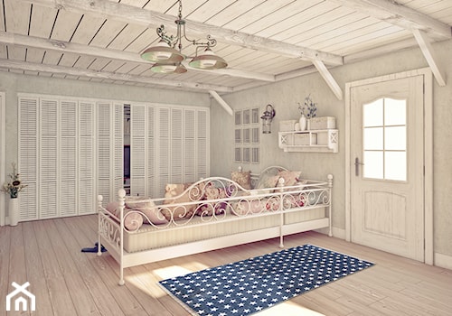 Dywany, a styl skandynawski - Duża beżowa sypialnia na poddaszu, styl skandynawski - zdjęcie od CARPETS & MORE
