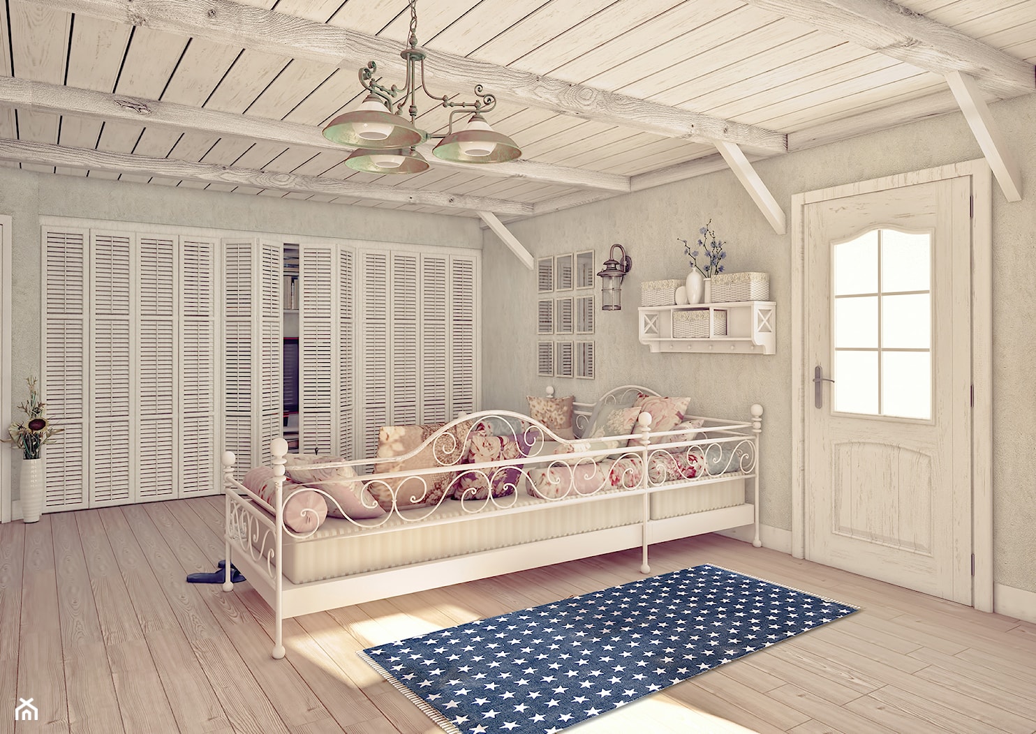 Dywany, a styl skandynawski - Duża beżowa sypialnia na poddaszu, styl skandynawski - zdjęcie od CARPETS & MORE - Homebook