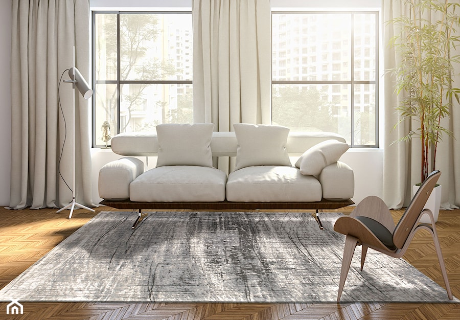 Designerski naturalny dywan nowoczesny - beżowo szary - zdjęcie od CARPETS & MORE
