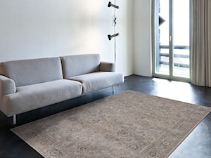 Designerski naturalny dywan w kwiaty - beżowy - zdjęcie od CARPETS & MORE