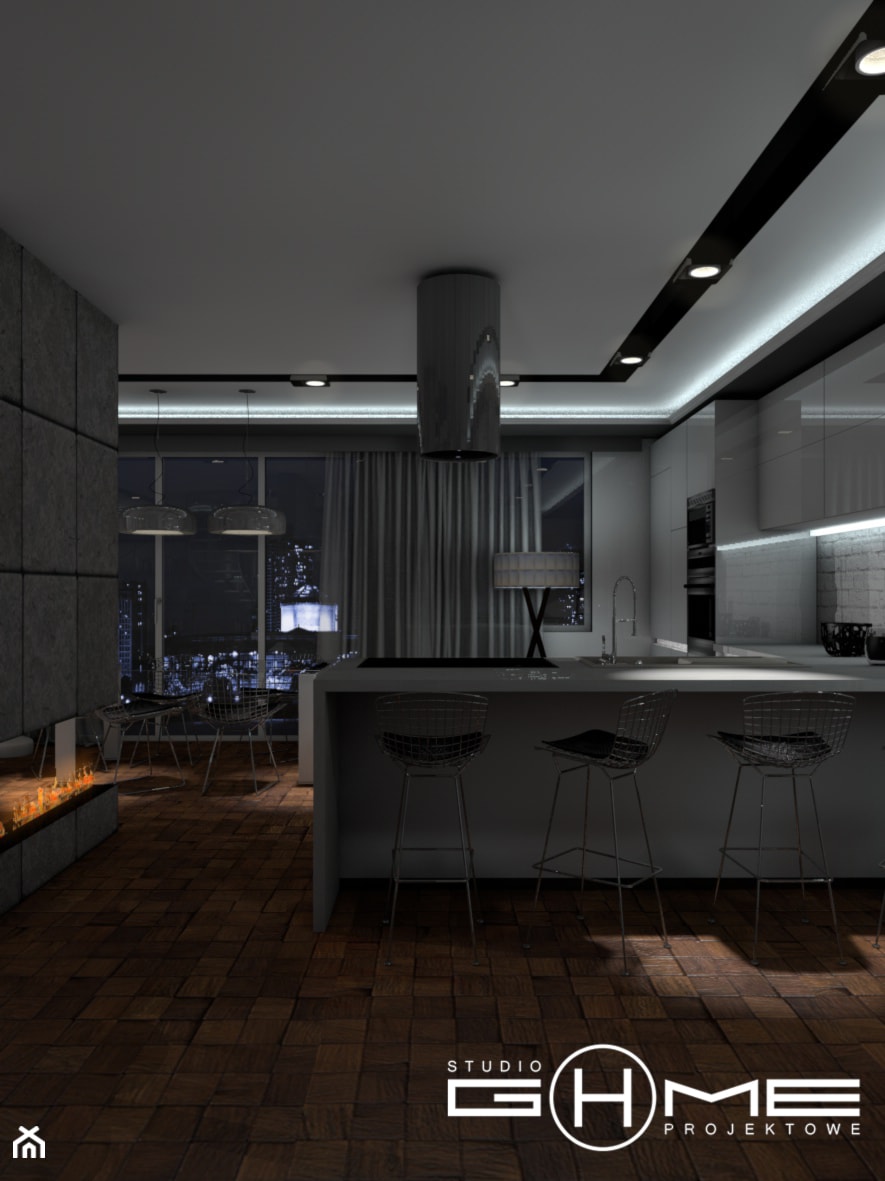Projekt Apartamentu 95m2 - Warszawa - Kuchnia, styl nowoczesny - zdjęcie od GoHome