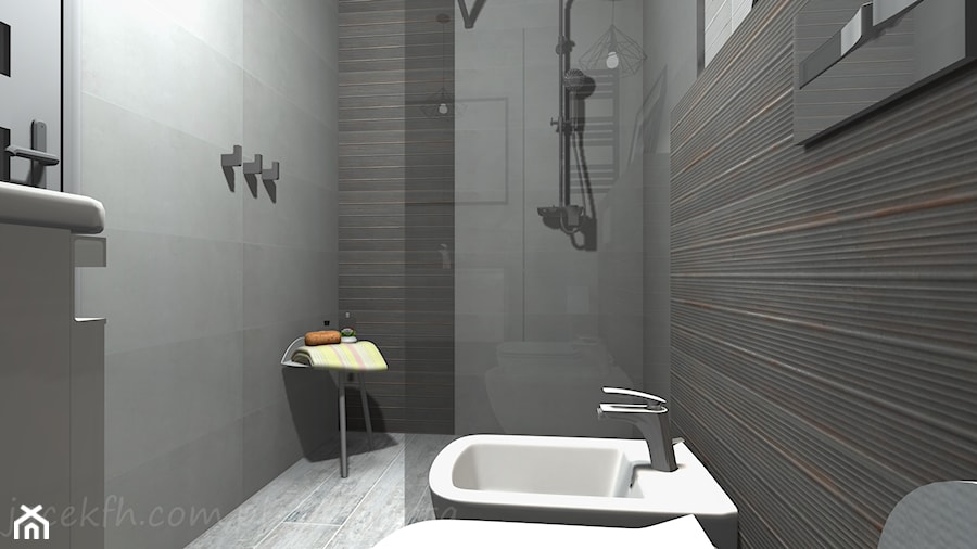 Łazienka 5 - Mała bez okna łazienka, styl rustykalny - zdjęcie od Salon Łazienek JACEK