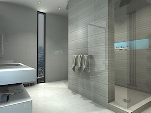 Łazienka 7 - Średnia z lustrem z marmurową podłogą z punktowym oświetleniem łazienka z oknem, styl tradycyjny - zdjęcie od Salon Łazienek JACEK