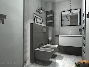 Łazienka 5 - Mała bez okna z lustrem łazienka, styl rustykalny - zdjęcie od Salon Łazienek JACEK