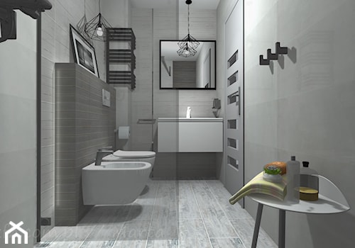 Łazienka 5 - Mała na poddaszu bez okna łazienka, styl rustykalny - zdjęcie od Salon Łazienek JACEK