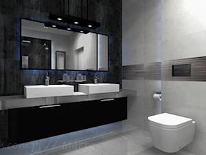 Łazienka 6 - Średnia na poddaszu bez okna z dwoma umywalkami łazienka, styl nowoczesny - zdjęcie od Salon Łazienek JACEK