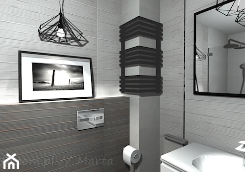 Łazienka 5 - Mała bez okna z lustrem łazienka, styl rustykalny - zdjęcie od Salon Łazienek JACEK