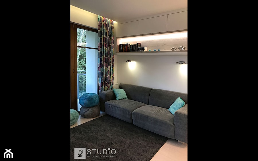 jasny i przytulny salon w apartamencie w Sopocie - zdjęcie od K2studio