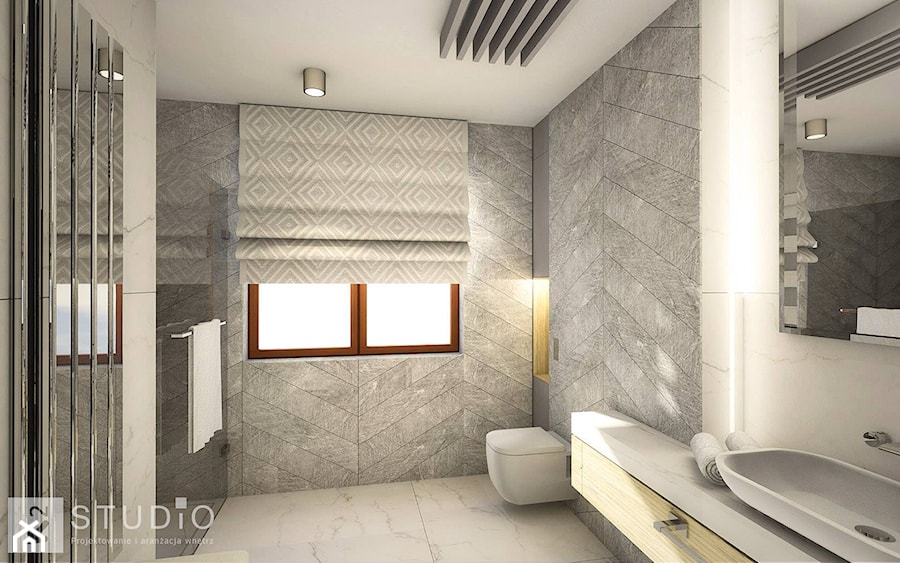 Elegancka łazienka w domu jednorodzinnym - zdjęcie od K2studio