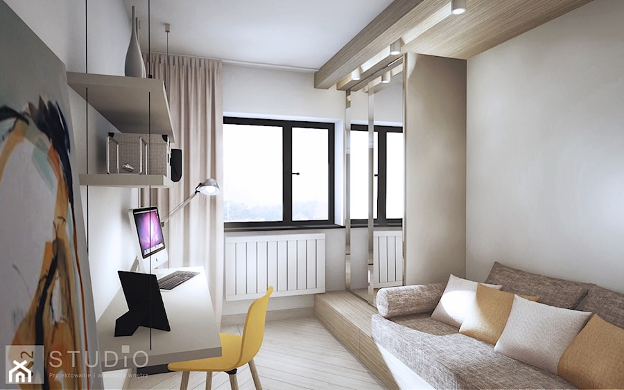 Apartament w Żorach II - Średni szary pokój dziecka dla nastolatka dla chłopca dla dziewczynki, styl nowoczesny - zdjęcie od K2studio