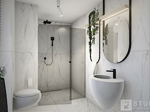 Elegancka i ponadczasowa łazienka w bieli - zdjęcie od K2studio