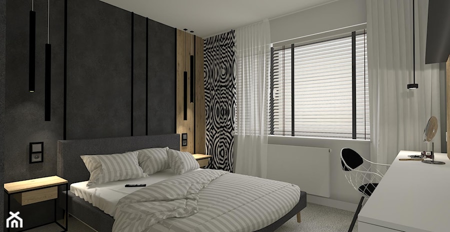 sypialnia w blokach - zdjęcie od studio projekt Jarosław Kmiecik