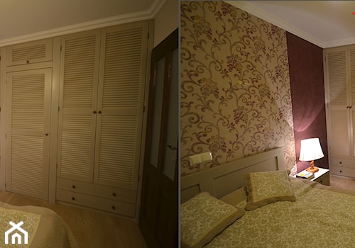 mieszkanie 90m2 - Średnia sypialnia z łazienką, styl prowansalski - zdjęcie od bm2 brzostek maciej