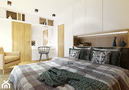 Dom pod Krakowem - Średnia biała sypialnia, styl nowoczesny - zdjęcie od Krecha Studio