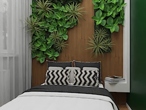 Sypialnia z zieloną ścianą - zdjęcie od jaminska.pl