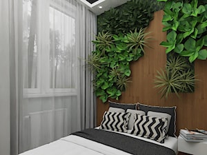 Sypialnia z zieloą ścianą - zdjęcie od jaminska.pl