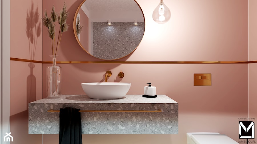 Różowa łazienka - zdjęcie od jaminska.pl