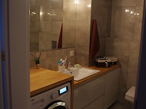 1 - Mała bez okna z pralką / suszarką łazienka, styl nowoczesny - zdjęcie od Studio Projekt